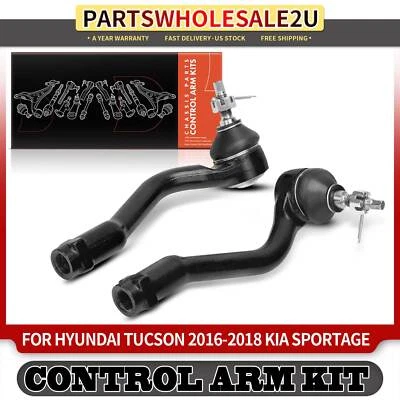 2Pcs Front Outer Tie Rod End for Hyundai Tucson 2016-2018 Kia Sorento Sportage - Image 1 of 4