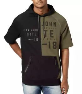 Sean John Men’s Split Colorblocked Short Sleeve Hoodie 2018 InternationallyUnite - Picture 1 of 12