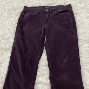 Calvin Klein Purple Corduroy Pants Women 6 Straight Flat Cords Sk8 Pocket Hole - Picture 1 of 21