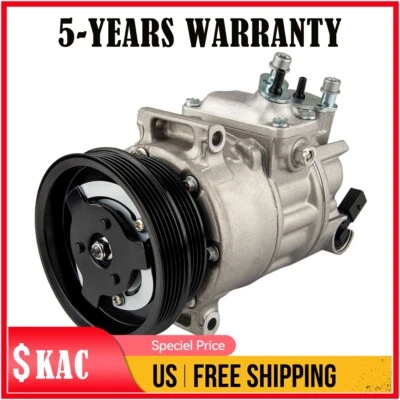 Compresor de aire acondicionado 198567 para Volkswagen Jetta 05-14 reacondicionado Foto 1 de 4