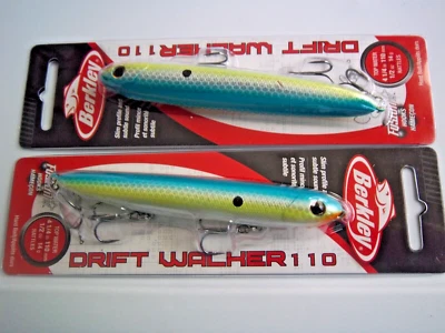 (批量 2)-BERKLEY DRIFT WALKER 110 / 4-1/4" & 1/2 盎司 BHBDW110-IN 性感背面颜色 — 第 1/4 张图片
