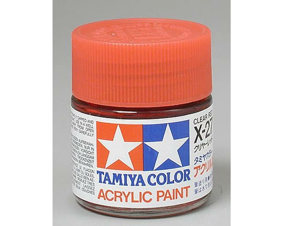 TAM81027 Tamiya Acrylic X-27 Gloss Clear Red 23ml