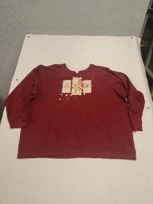 Vintage BRECKENRIDGE "Grandma" Embroidered Fall Autumn Leaves Sweatshirt 2XL - Изображение 1 из 4
