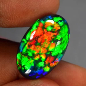 28.49Ct Exquisite 3D Ribbon Flash Pattern Natural Welo Black Opal Gems - Picture 1 of 1