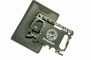 Multitool Karte Scheckkarte Werkzeug Multifunktions 46 Werkzeuge in 1 Scwarz - Bild 1 von 6