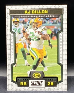 AJ DILLON 2023 Score Scorecard #92 NFL Packers - Bild 1 von 2