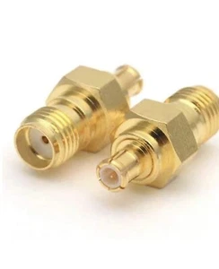 Adapter SMA Female Jack To MCX Male RF Connector Straight Gold Plate - 2 Pack - Picture 1 of 1