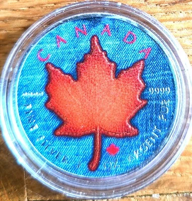 1oz Silber Maple Leaf Jeans Edition 2017 Canada RCM ohne Zubehör  - Bild 1 von 2