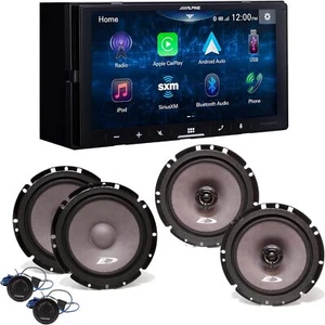 Alpine iLX-W670 Receiver, SXE-1751S 6.5" Component, SXE-1726S 6.5" Speakers - Picture 1 of 11