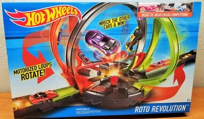 Hot Wheels ROTO REVOLUTION Track Set Motorized Loops Rotate -  Mattel NEW !! - Image 1 of 4