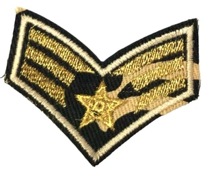 Patch Sew & Iron On Embroidered Clothing Hats Jackets Coat Military Stripes A521 - Picture 1 of 3