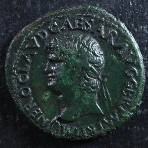 Nero Dupondius 62-68 Lugdunum  RIC 410 Victory Néron - Picture 1 of 2