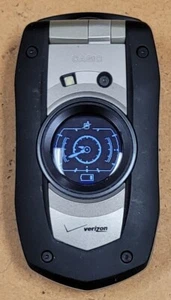 Casio Gz'One Boulder C711 - Black & Silver ( Verizon ) Very Rare Flip Phone READ - Picture 1 of 9