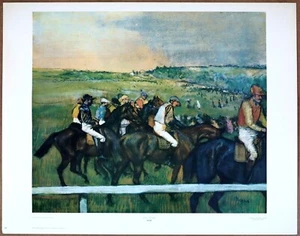 Edgar Degas Horse Race Rare Vintage Original 1st Print Limited Ed Lithograph  - Bild 1 von 1