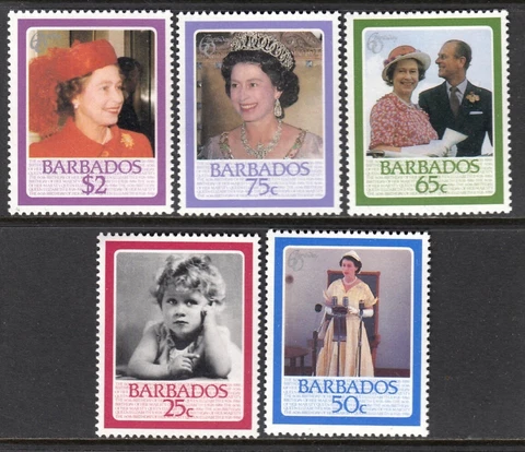 BARBADOS 1986 QUEEN ELIZABETH II ANNIVERSARY ROYALTY [#02] Cover