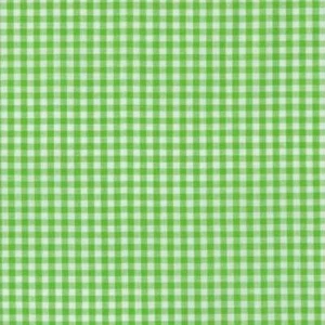 LIME GREEN GINGHAM CHECK COTTON FABRIC 2 2/3 Yards - Picture 1 of 1