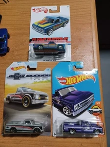 Hot Wheels LOT 67 Chevy C10 truck Flying Customs 100 year & Hot Trucks MOC - Bild 1 von 5