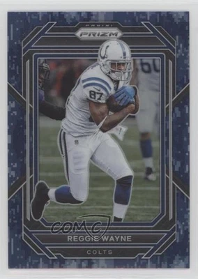 2022 Panini Prizm Navy Camo Prizm /25 Reggie Wayne #130 - Image 1 of 2