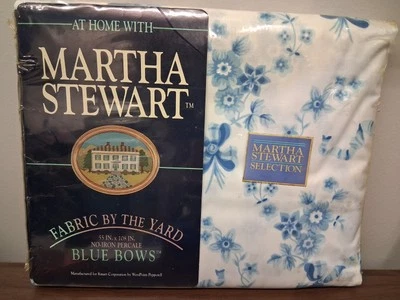At Home with Martha Stewart Fabric By The Yard Blue Bells Floral Print 3yd x 55" - Image 1 of 4