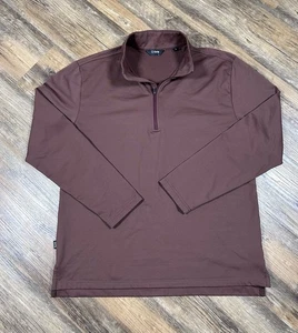 Cuts Clothing Pullover Jacke Herren L braun 1/4 Zip Stretch Fleece gefüttert Golf - Bild 1 von 10