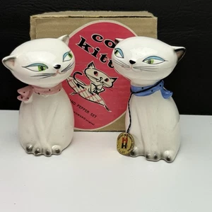 Holt Howard Cozy Kittens Salt Pepper Shakers w Tags & Box Vintage Kitsch - Picture 1 of 21