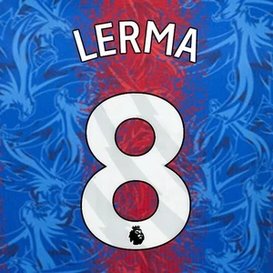 2024 2025 OFFIZIELLES CRYSTAL PALACE LERMA 8 WEISS HEIMSPIELERGRÖSSE NAMESET - Bild 1 von 1