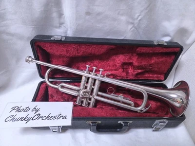 Yamaha YTR-136 Trumpet Nickel Plated | Smooth Valves & Slides | Working #2365 - Image 1 of 4