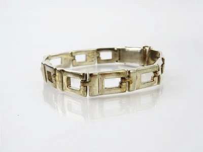 Authentic GUCCI Sterling Silver G Motif Chain Bracelet #62163 - Image 1 of 4