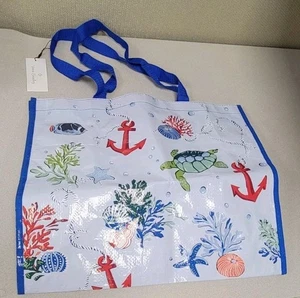 Borsa Vera Bradley Large Market riutilizzabile blu mare oceano tema NUOVA - Foto 1 di 6