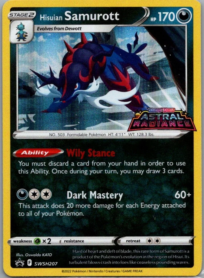 Hisuian Samurott Promo SWSH: Sword & Shield Promo Cards SWSH207 NM - Image 1 of 2
