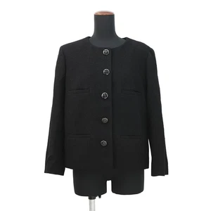 CHANEL Camellia No-Collar Jacket Size Chronomat 44 Wool 76%/Nylon13%/Silk11%... - Picture 1 of 12