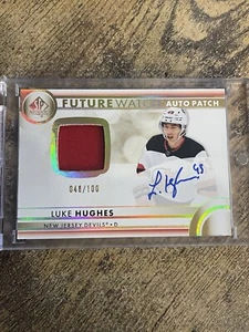 2023-24 SP Authentic Future Watch Auto Patch /100 Luke Hughes Nice!! - Bild 1 von 7