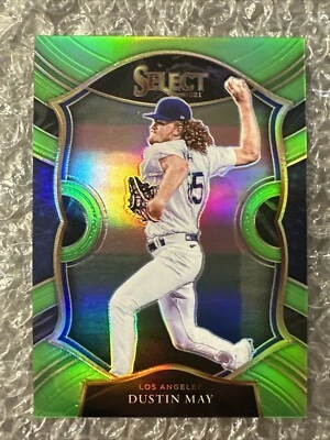 2021 PANINI SELECT DUSTIN MAY #25 CONCOURSE Neon Green 74/99 - Image 1 of 2