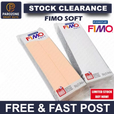 FIMO Soft 454g Polymer Modelling Clay - Oven Bake Clay - White and Flesh Set 2 - Image 1 of 4