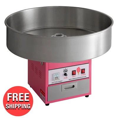 CARNIVAL KING Commercial Indoor Outdoor Cotton Candy Machine 28" Stainless Steel Bowl - 110V
