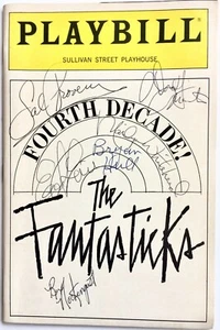 "FANTASTICS" CAST SIGNED PLAYBILL ORIGINAL VINTAGE 1990 SULLIVAN ST. THEATRE - Picture 1 of 1