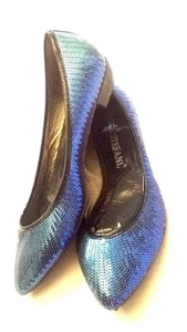 Luca Stefani - Ballet Flats - Blue - N°37 - with Sequins - Heel 2 CM - Used - Picture 1 of 12