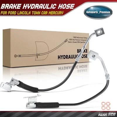 Manguera hidráulica de freno lateral trasero 2 piezas para Ford Lincoln Town Car Mercury Marauder Foto 1 de 4