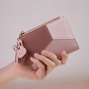 Womens Ladies Small Leather Wallet Credit Card Holder Bifold Purse Clutch Pocket - Picture 1 of 16