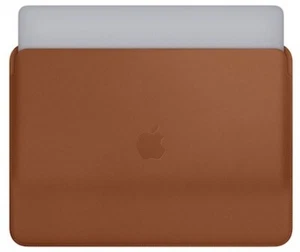 Genuine / Official Apple MacBook 12” Leather Sleeve Saddle Brown MQG12ZM/A Case - Picture 1 of 24