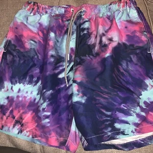 ViBoardies Men's Surf Drawstring Swim Trunk Shorts Size X-Large tie dye Y2K - Picture 1 of 3