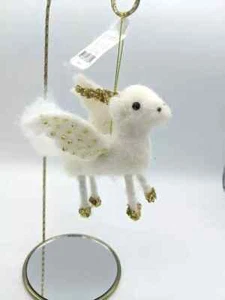 Target Wondershop Filz Stoff fliegendes Einhorn Urlaub Weihnachtsschmuck gold NEU - Bild 1 von 5