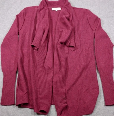 Cárdigan rojo de cachemir frente abierto para mujer talla P XS suéter drapeado de Inhabit Foto 1 de 4