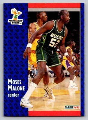 1991-92 Fleer - Moses Malone #315 - Image 1 of 2