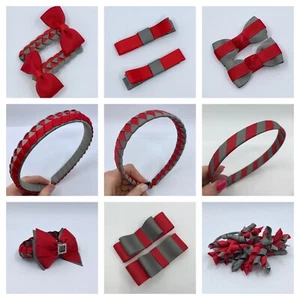 Red and Grey School Hair Accessories - Picture 1 of 71