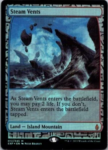 Magic the Gathering Foil Steam Vents Full Art Zendikar Expeditions MTG - Picture 1 of 2
