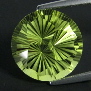 9.04Cts Deluxe Natural Lemon Quartz Round precision Cut Loose Gemstone Ref VDO - Picture 1 of 4