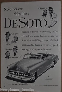 1951 DeSoto advertisement, DE SOTO Custom Convertible, top down - Imagen 1 de 2