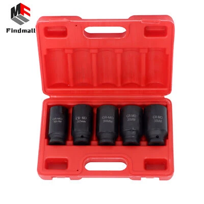 30MM 32MM 34MM 36MM 38MM Deep Impact Socket Set High Quality 5PCS 6 Points 1/2" - image 1 of 4