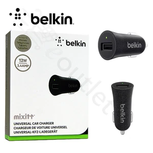 Belkin Premium MixIt Fast 2.4 A USB Car Charger For iPhone, Samsung, Android NEW - Picture 1 of 3